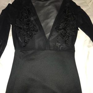 Black sheer dress